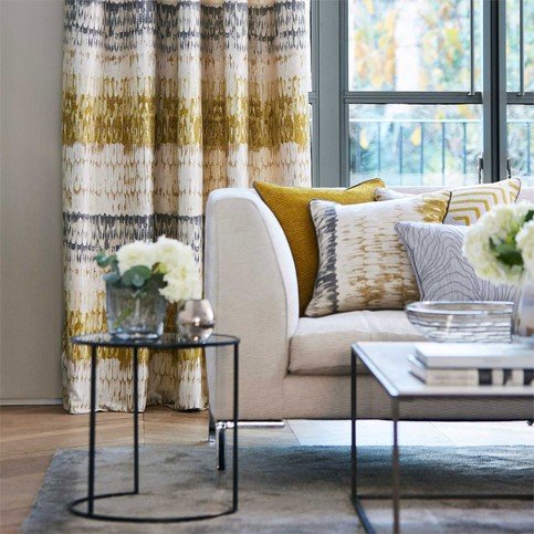 Pontia Ochre/Steel Fabric by Harlequin 