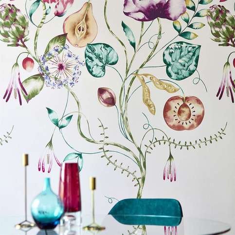 Quintessence Lagoon/Cerise Wallcovering by Harlequin 