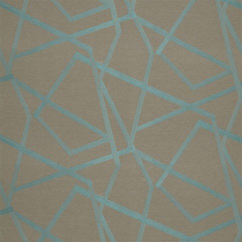 Sumi Sepia/Teal Fabric by Harlequin 