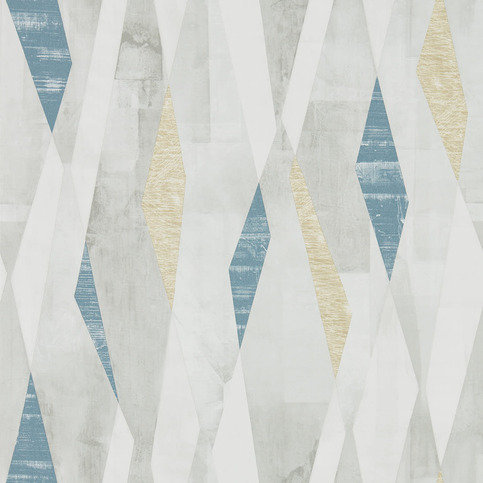 Vertices Ink/Gold Wallcovering by Harlequin 