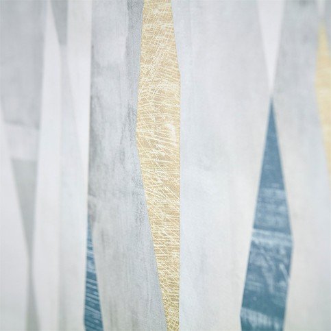 Vertices Ink/Gold Wallcovering by Harlequin 