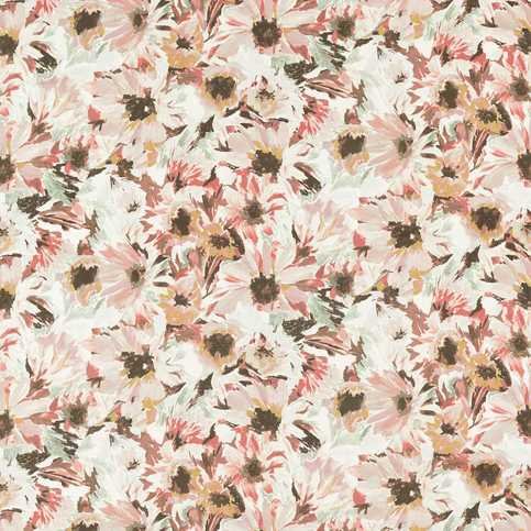 Helianthus Moonstone/Succulent/Bleached Coral Fabric by Harlequin
