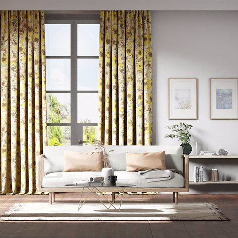 Helianthus Sunflower/Grass/Awakening Fabric by Harlequin