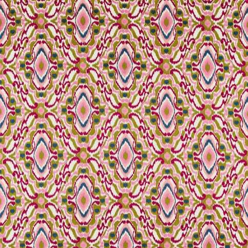 Ixora Pomegranate/Tree Canopy/Ink Fabric by Harlequin