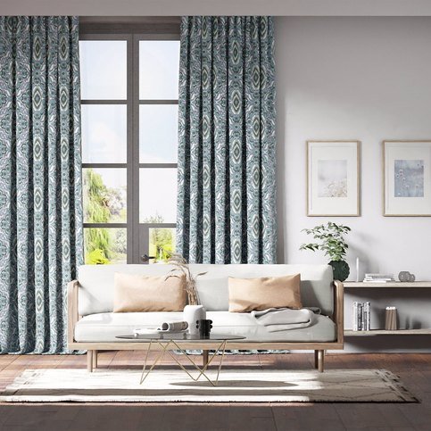Ixora Sky/Seaglass/Sketched Fabric by Harlequin
