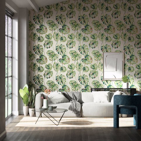 Kelapa Emerald/Zest Wallcovering by Harlequin