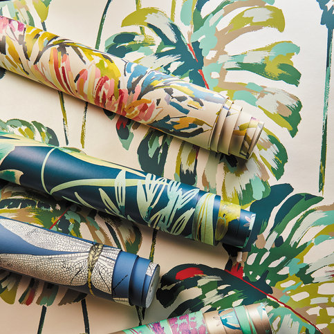 Kelapa Emerald/Zest Wallcovering by Harlequin