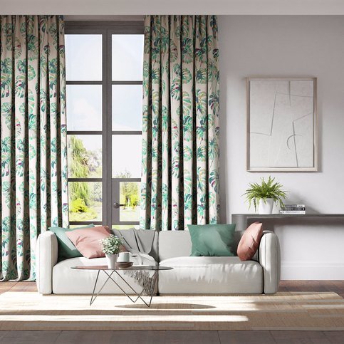 Kelapa Lagoon/Cerise Fabric by Harlequin