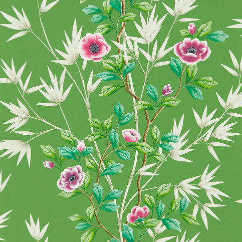 Lady Alford Apple/Magenta Wallcovering by Harlequin
