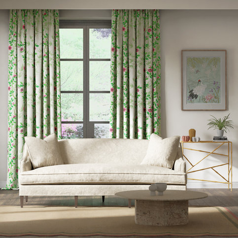 Lady Alford Fig Blossom/Magenta Fabric by Harlequin