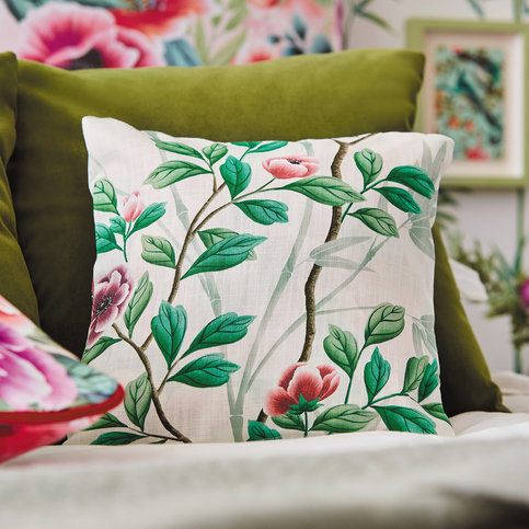 Lady Alford Fig Blossom/Magenta Fabric by Harlequin