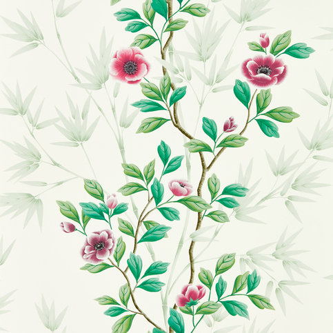 Lady Alford Fig Blossom/ Magenta Wallcovering by Harlequin