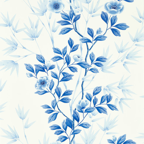 Lady Alford Porcelain / China Blue Wallcovering by Harlequin