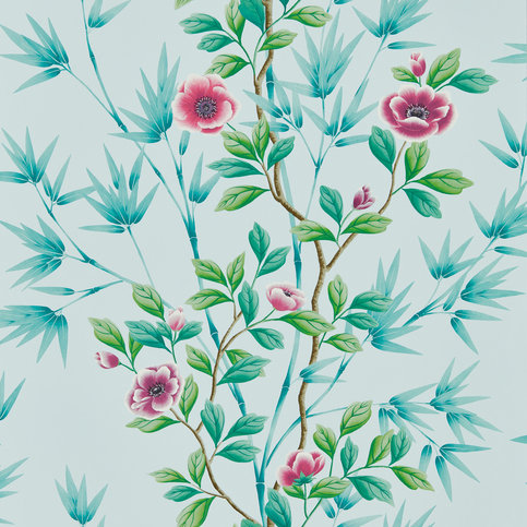 Lady Alford Sky/Magenta Wallcovering by Harlequin