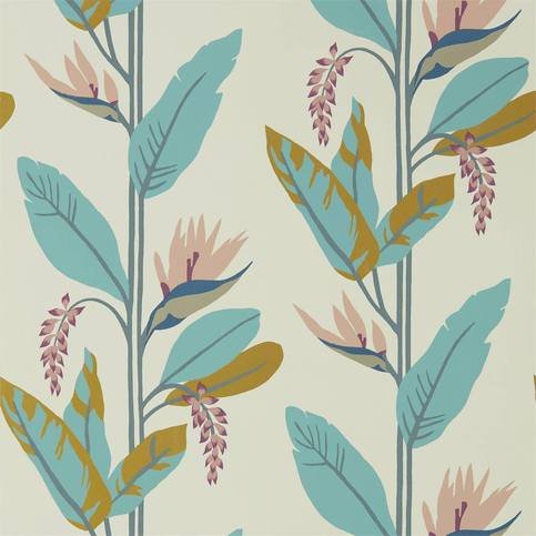 Llenya Blush/Harbour/Gold Wallcovering by Harlequin