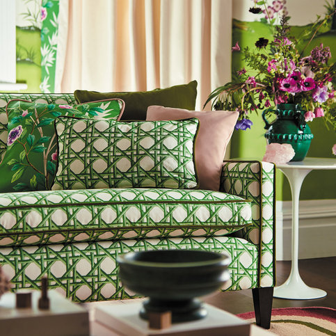 Lovelace Apple/Paper Lantern Fabric by Harlequin