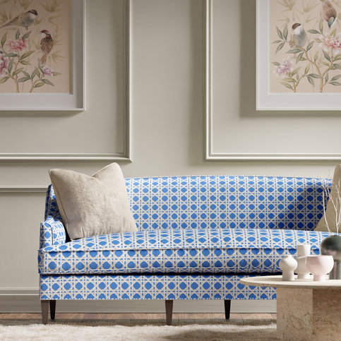 Lovelace Delft/Origami Fabric by Harlequin