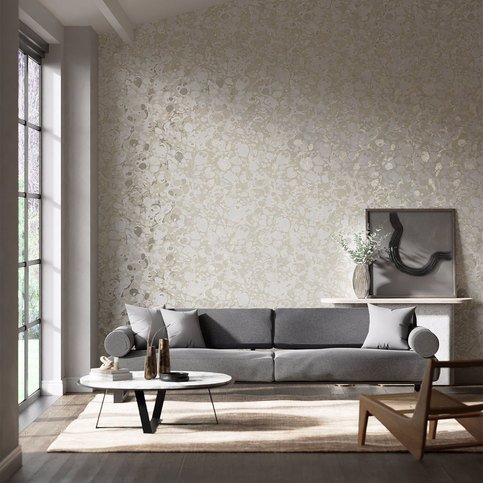 Marble Awakening/Oyster/Champagne Wallcovering by Harlequin