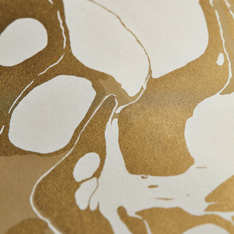 Marble Incense/Soft Focus/Gold Wallcovering by Harlequin