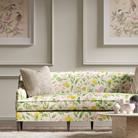 Marie Fig leaf/Honey/Blossom Fabric by Harlequin