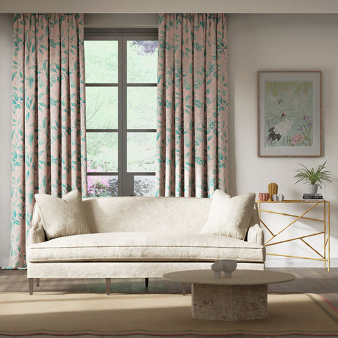 Marie Rose/ Lagoon Fabric by Harlequin