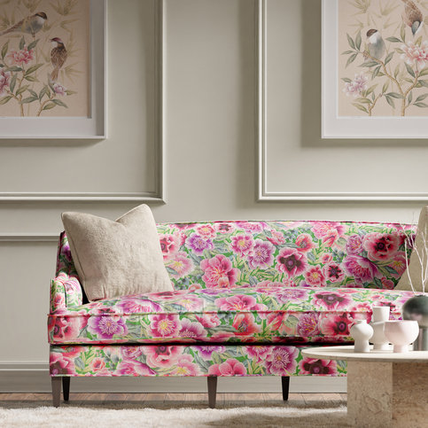 Marsha Apple/Peony/Magenta Fabric by Harlequin