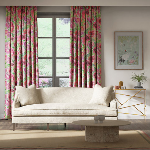 Marsha Apple/Peony/Magenta Fabric by Harlequin