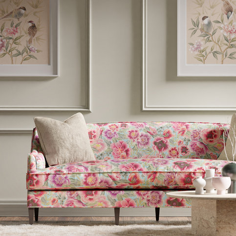 Marsha Aqua/Peony/Magenta Fabric by Harlequin