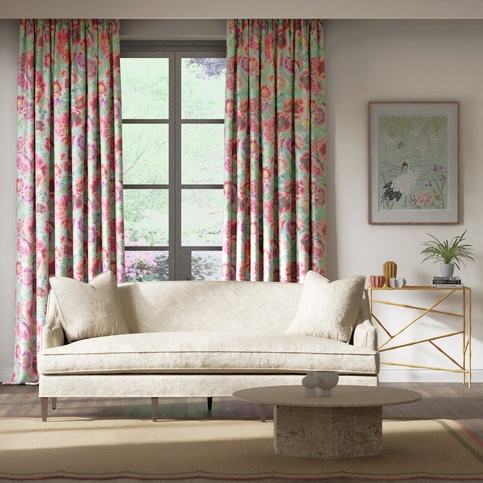 Marsha Aqua/Peony/Magenta Fabric by Harlequin