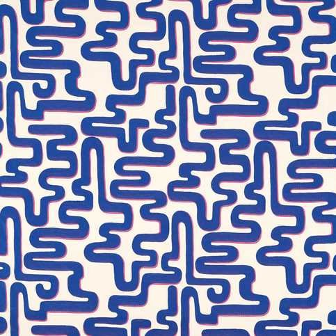 Meander Lapis/Spinel Fabric by Harlequin X Sophie Robinson