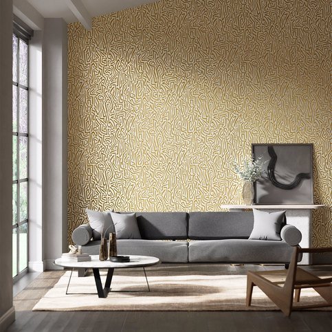 Melodic Gold/Paper Lantern Wallcovering by Harlequin