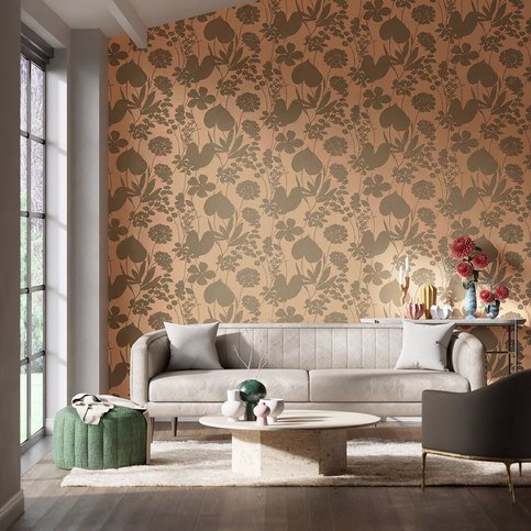 Nalina Peach Wallcovering by Harlequin