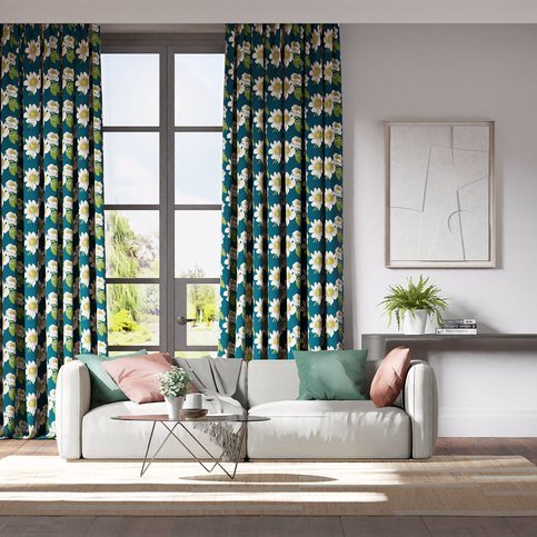 Paeonia Azurite/Meadow/Nectar Fabric by Harlequin