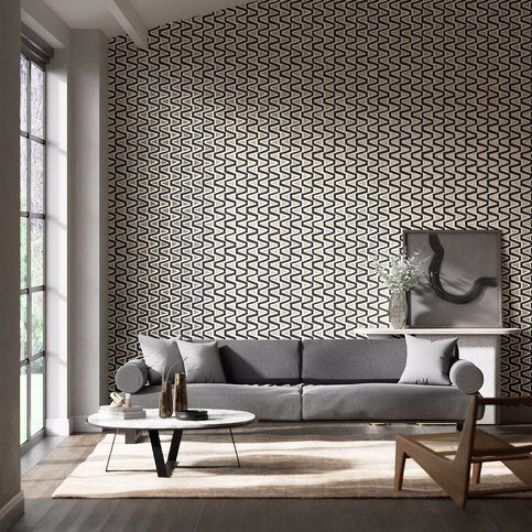 Perception Black Earth/Gilver/New Beginnings Wallcovering by Harlequin