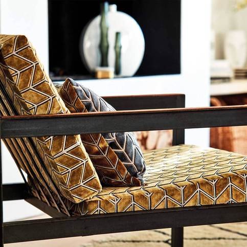 Perplex Ochre Fabric by Harlequin