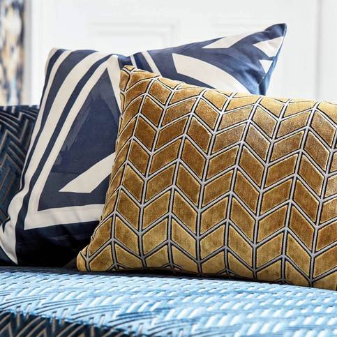 Perplex Ochre Fabric by Harlequin