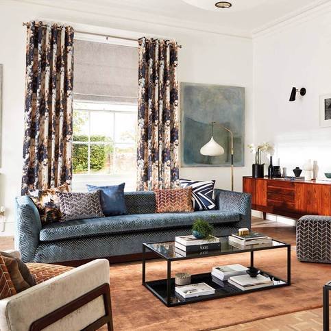 Perplex Tobacco/ Slate Fabric by Harlequin