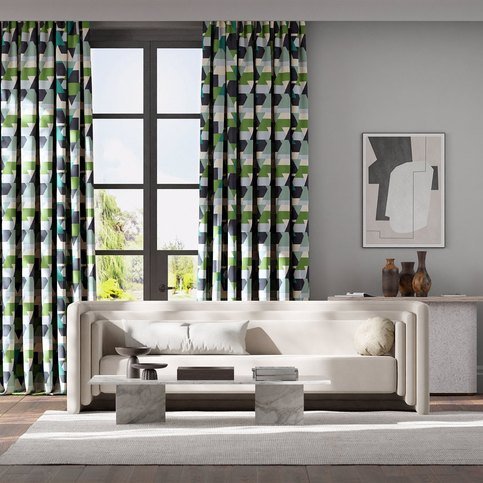 Popova Amazonia/Sea Glass/Forest/Japanese Ink Fabric by Harlequin