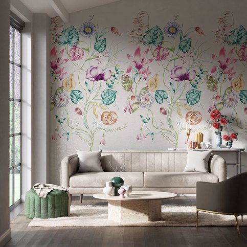 Quintessence Lagoon/Cerise Wallcovering by Harlequin