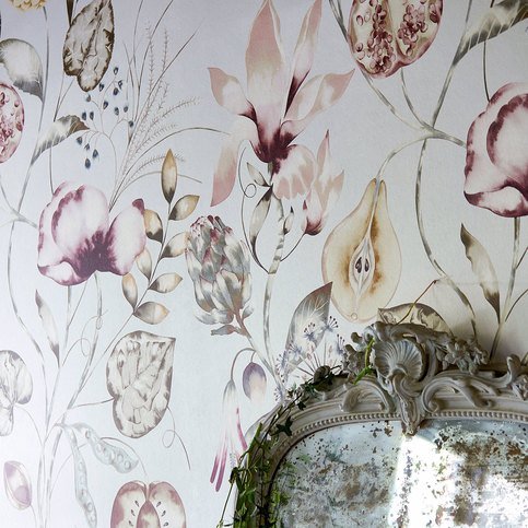 Quintessence Ochre / Olive / Heather Wallcovering by Harlequin