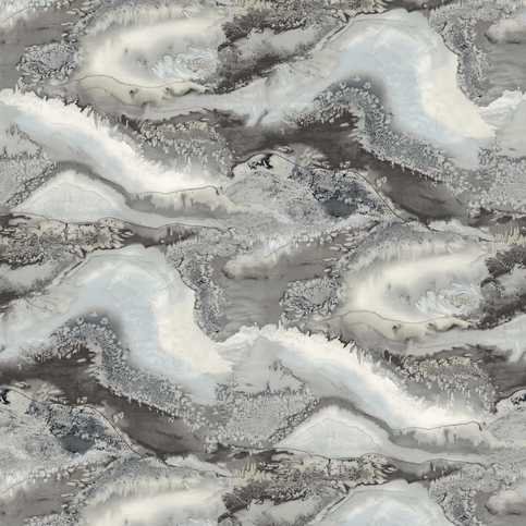 Reflected Obsidian Snowflake Wallcovering by Harlequin