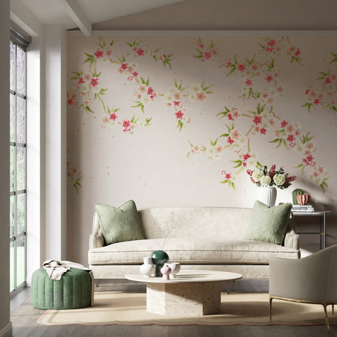 Rosa Blush Pearl/Peony/Meadow Wallcovering by Harlequin
