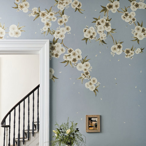 Rosa Feather Grey/ Paper Lantern/Oyster Wallcovering by Harlequin