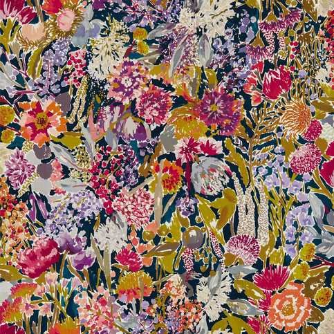 Sanguine Pomegranate/Clemantine/Peony/Blueberry Wallcovering by Harlequin