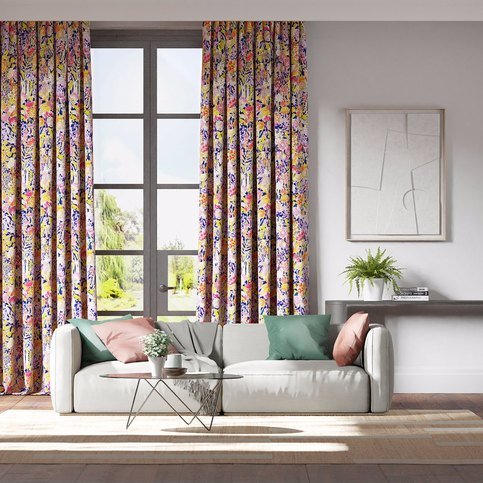 Sanguine Pomegranate/Clementine/Peony/Blueberry Fabric by Harlequin