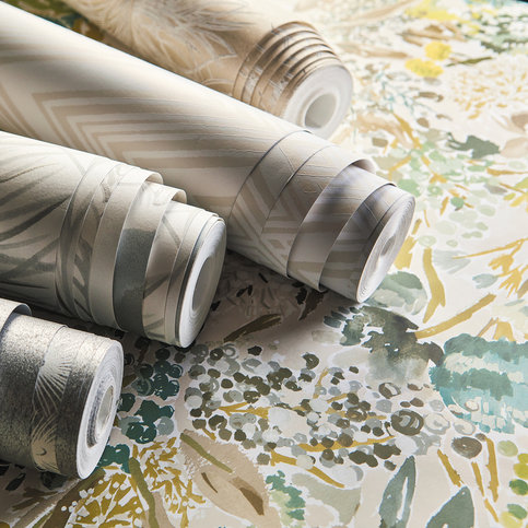 Sanguine Succulent/Seaglass/Nectar/Sail Cloth Wallcovering by Harlequin