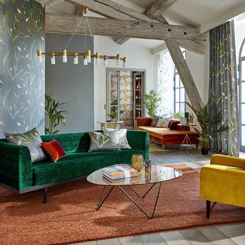 Saona Kiwi/Charcoal Wallcovering by Harlequin