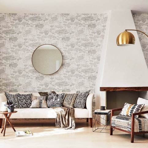 Shamwari Chalk/Slate Wallcovering by Harlequin