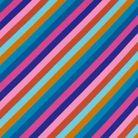 Sherbet Stripe Lapis/Spinel/Aquamarine Fabric by Harlequin X Sophie Robinson
