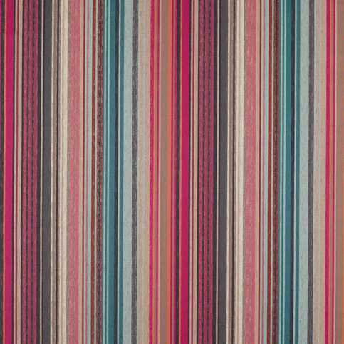 Spectro Stripe Cerise / Marine / Coral Fabric by Harlequin